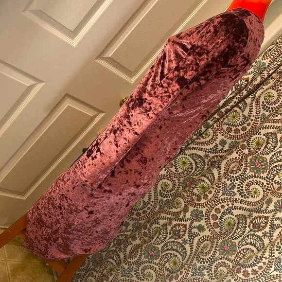 MICHAEL MICHAEL KORS Velur Purple Velvet Long Sleeve Dress - Picture 5 of 11